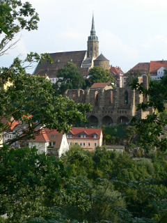 Der Nicolaiturm im Stadtbild von Bautzen