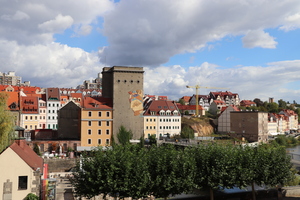 Blick auf Zgorzelec und die Dreiradenmühle