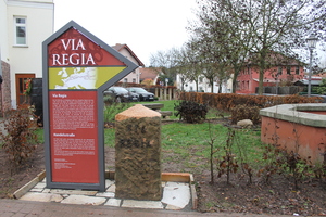 Infotafel an der VIA REGIA Vinothek in Hünfeld