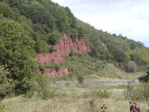 Geologischer Aufschluss an der Werrabrücke