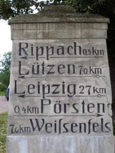 Straßenstein in Rippach Straßenstein in Rippach